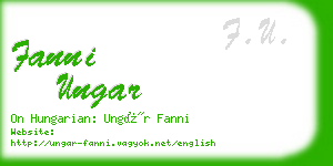 fanni ungar business card